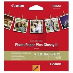Canon PP-201 Papel fotográfico Glossy Plus II 13 x 13 cm 265 g 20 folhas