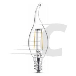 Philips lâmpada LED E14 BA35 filamento luz quente 2W 25W