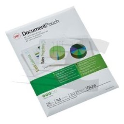 GBC Capas para plastificar A4 Brilhantes 2x125 mícrons 25 unidades