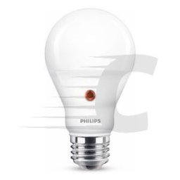 Philips lâmpada LED E27 fosca luz quente com sensor dia/noite 7.5W 60W