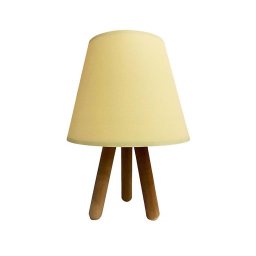Lâmpada de mesa WOOD 1xE27/60W/230V creme