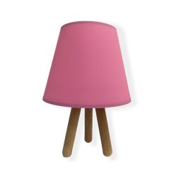 Lâmpada de mesa WOOD 1xE27/60W/230V rosa