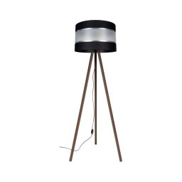 Lâmpada de pé CORAL 1xE27/60W/230V castanha/preta/cromada