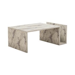 Mesa de centro MONEL, acabamento efeito mármore cinzento