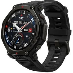 Amazfit T-rex 3 Pro Bluetooth GPS NFC 44mm AMOLED Preto Resistente à Água 10ATM SpO2