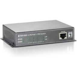 LevelOne Switch 5 Port PoE with 4 10/100Mbps Ports & 1 10/100Mbps Uplink FSW-0503 - LEVEL ONE