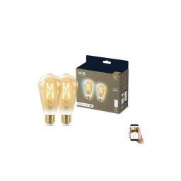 CONJUNTO 2x Lâmpada LED com regulação VINTAGE ST64 E27/6,7W/230V 2000-5000K Wi-Fi - WiZ