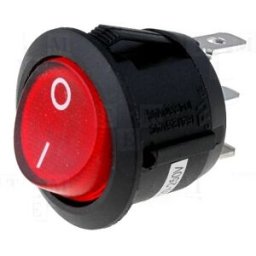 Interruptor Redondo SPST ON-OFF 220VAC/6A - Luminoso