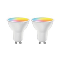 Pack de 2 lâmpadas LED RGBW reguláveis MESH Smart GU10/6,5W/230V 2700-6500K - Aigostar
