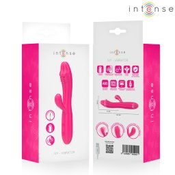 INTENSE - IVY VIBRADOR FLEXÍVEL 10 VIBRAÇÕES COM LÍNGUA ESTIMULANTE ROSA