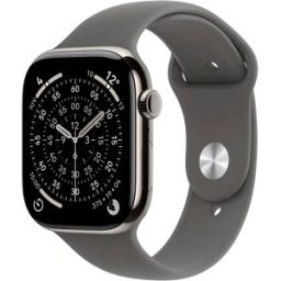 Apple Watch Series 11 GPS + Cellular 42mm Titânio Natural c/ Bracelete Desportiva Cinzento Rocha S/M