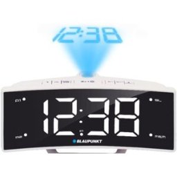 Rádio Relógio FM PLL c/ Projecção de Horas (Branco) - BLAUPUNKT
