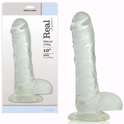 Dildo Real Rapture Sky Emotion 10'' Transparente