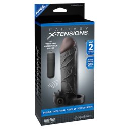 Extensor Fantasy X-Tensions Vibrating Real Feel 2" Extension Preto