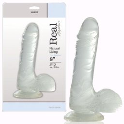 Dildo Real Rapture Fire Passion 8'' Transparente