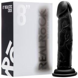 Dildo Realístico Real Rock 8" Preto