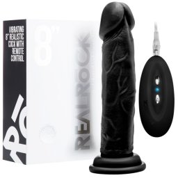 Vibrador Realístico Real Rock 8" Preto