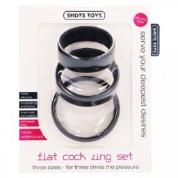 Conjunto de Anéis Flat Cock Rings Set Pretos