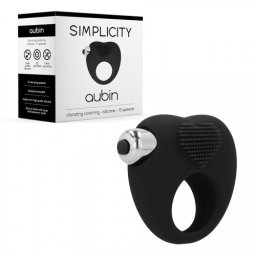 Anel Vibratório Aubin Simplicity Preto