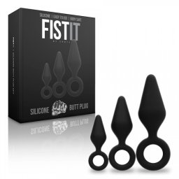 Conjunto de 3 Plugs Anais Fist It Pretos