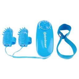 Kit Estimulador Digital Vibratório Neon Magic Touch Finger Fun Azul