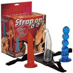 Strap On Colour C/ 3 Dildos