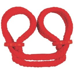 Algemas P/ Tornozelos Japanese Silk Love Rope Vermelhas