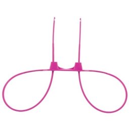 Algemas Descartáveis de Plástico Ouch! Zip Tie Cuffs Rosa