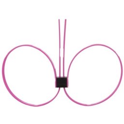 Algemas Descartáveis de Plástico Ouch! Zip Tie Cuffs Extended Rosa