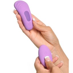 Massajador Recarregável C/ Comando Remote Silicone Please-Her Fantasy For Her Lilás