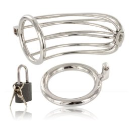 Jaula de Castidade Metal Hard Cock Bird Cage Chastity