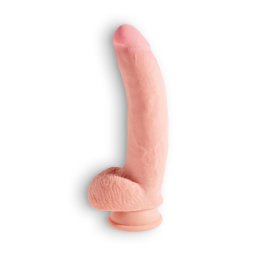 Dildo C/ Testículos 10" Triple Density King Cock Branco