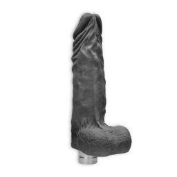 Vibrador Realístico C/ Testículos Real Rock 10" Preto