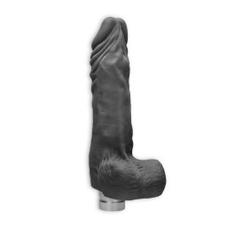 Vibrador Realístico C/ Testículos Real Rock 9" Preto