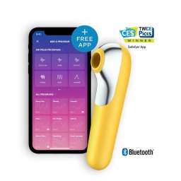 Estimulador Clítoris Recarregável Satisfyer Dual Love C/ APP Amarelo