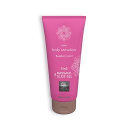 Gel Massagem e Lubrificante 2 em 1 Framboesa Shiatsu (200 ml)