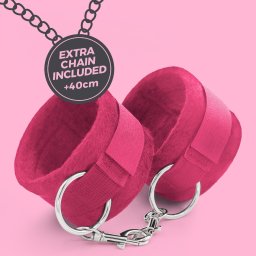 Algemas de Velcro Touch Love C/ Corrente de 40cm Extra Crushious Rosa