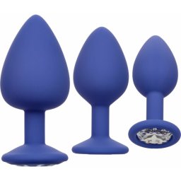 Conjunto Plugs Anais Calexotics Cheeky Gems Azul