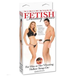 Strap On Fetish Fantasy Oco C/ Vibração Vibrating Hollow Strap-On Pele Branca
