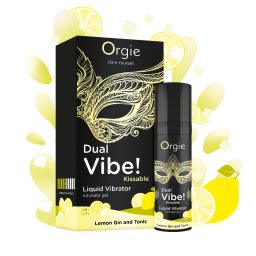 Vibrador Liquido Estimulante Unisexo Orgie Dual Vibe! Liquid Vibrator Gin Tónico de Limão (15 ml)