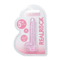 Dildo Realístico Crystal Clear Dildo C/ Sucção 5" Real Rock Rosa