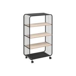 5five - Mesa de servir/prateleira móvel COLGE 97x55 cm preta/bege