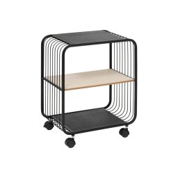 5five - Mesa auxiliar/estante móvel COLGE 53x43 cm preto/bege