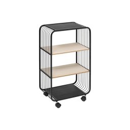 5five - Mesa de apoio/estante móvel COLGE 74x43 cm preto/bege