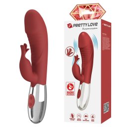 PRETTY LOVE - VIBRADOR COELHO DE JACARANDÁ 30 FUNÇÕES RECARREGÁVEL VIA USB VERMELHO