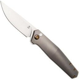 Ansø of Denmark Toko TOK-GRY-AMB-BRZ, Stonewashed RWL34, Grey Titanium, Amber Hardware, Bronze Backspacer, navalha, Jens Ansø design
