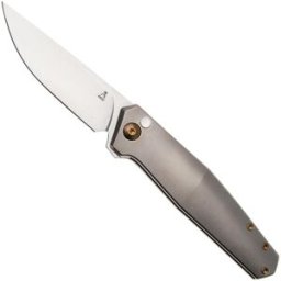 Ansø of Denmark Toko TOK-GRY-AMB-TI, Stonewashed RWL34, Grey Titanium, Amber Hardware, Titanium Backspacer, navalha, Jens Ansø design