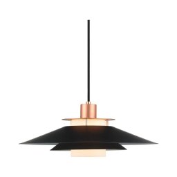 Halo Design 990785 - Lustre RIVOLI suspenso por cabo, 1xE27/40W/230V, diâmetro 40 cm, preto/cobre