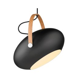 Halo Design 734382 - Lustre suspenso em cabo DC 1xE27/40W/230V diâmetro 40 cm preto/carvalho