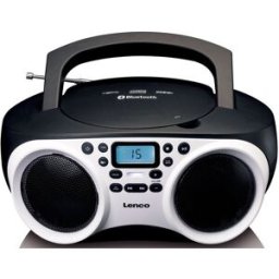 Rádio Portátil SCD 501 c/ Leitor de CDs / MP3 e Bluetooth (Branco) - LENCO